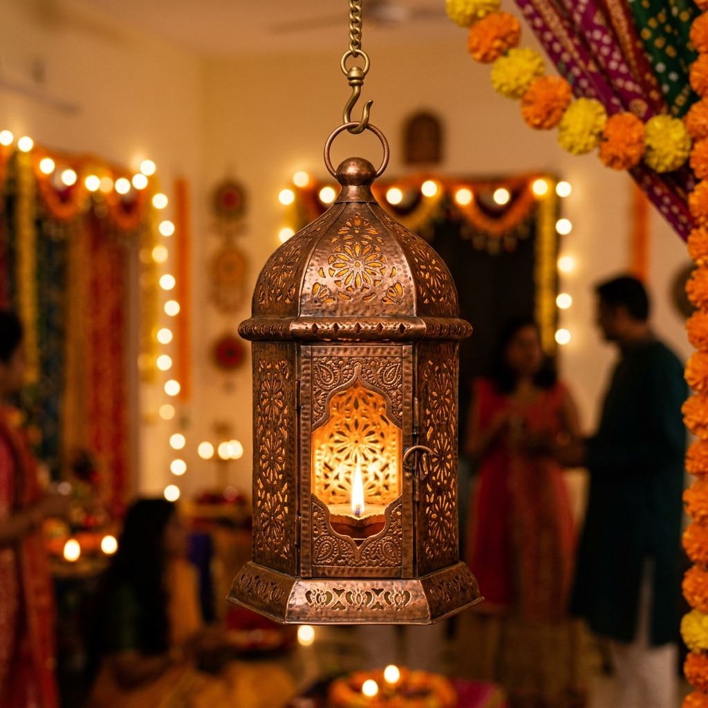 Copper Hanging Lantern