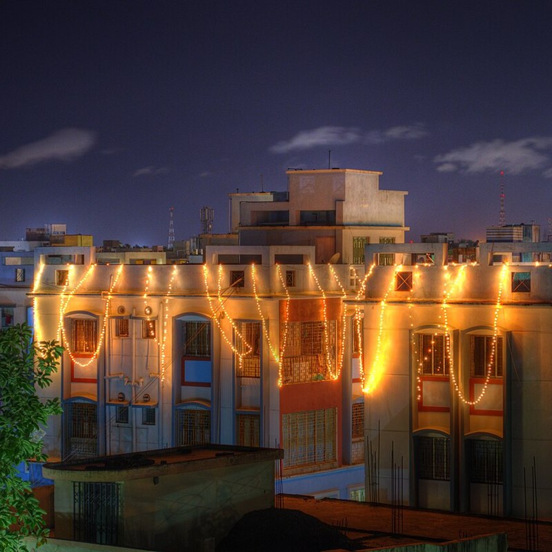 Golden Jhalar Curtain Lights for Door