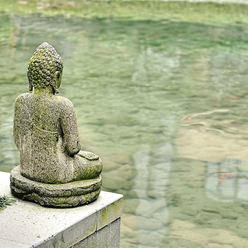 Marble Finish Buddha Showpiece