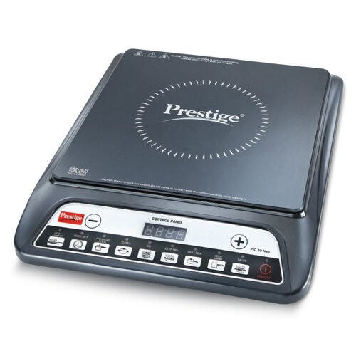 Prestige PIC 20 NEO Induction Cooktop 1600W | Indian Menu Options | Automatic Voltage Regulator | Timer with user pre-set