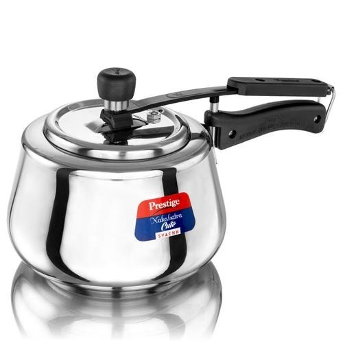 Prestige Nakshatra Cute Svachh Stainless Steel Spillage Control Pressure Cooker (Silver)