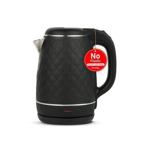 Prestige PKCT 1.5 Litre Electric Kettle with Designer Cool Touch Exterior | Stainless Steel Inner Body | Dry Heat Protection | Black