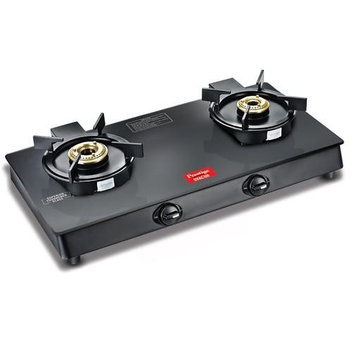 Prestige Svachh Neo Toughened Glasstop Gas Stove with Liftable Burners (Black)