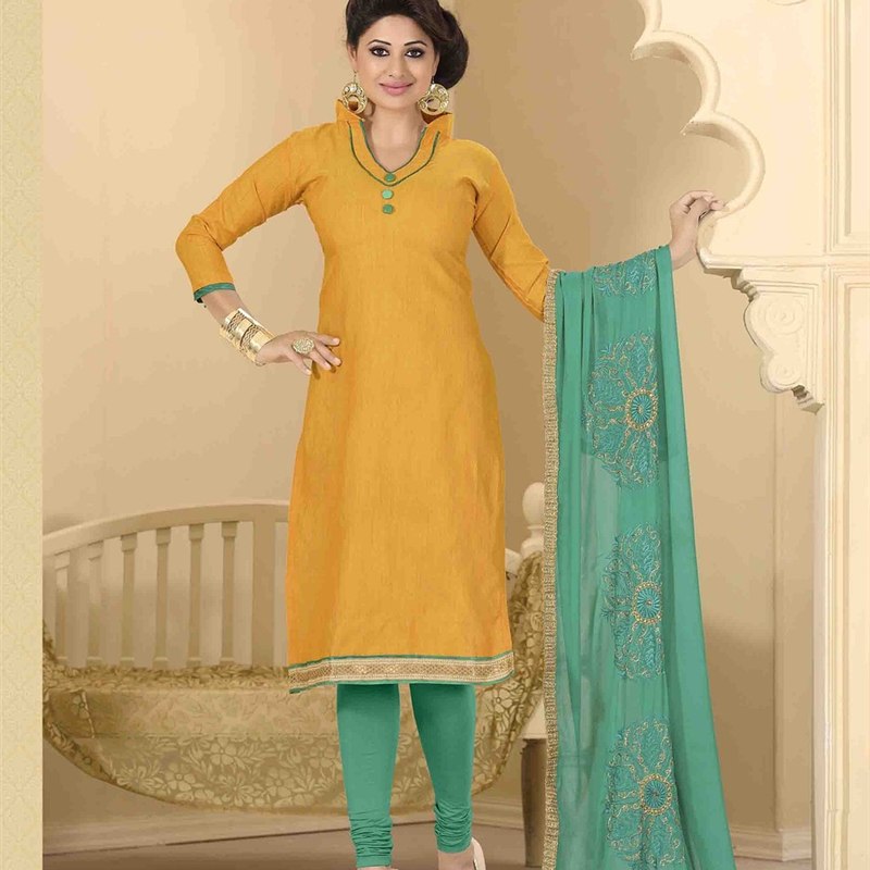 Silk Blend Festive Kurti with Dupatta