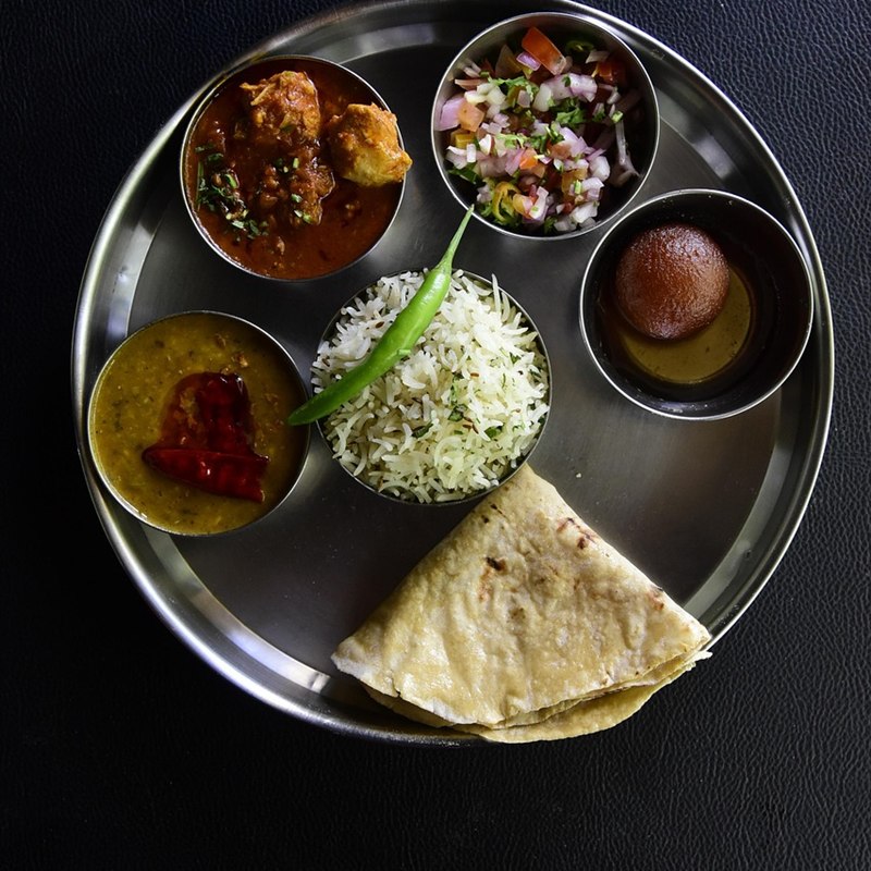 Steel Thali Set with Katori (Set of 6)