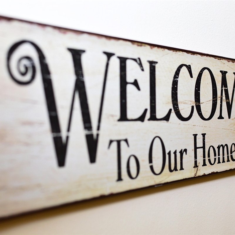 Wooden Name Plate for Home